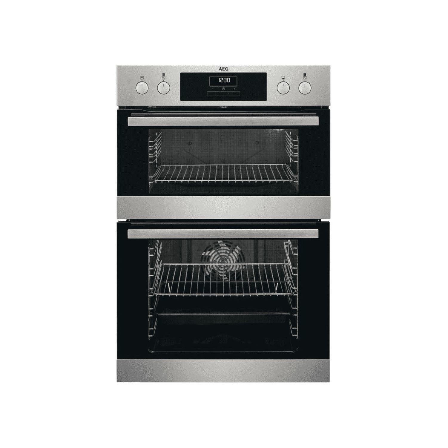 AEG 6000 SurroundCook Built In Electric Double Oven with Catalytic Cleaning - Stainless Steel