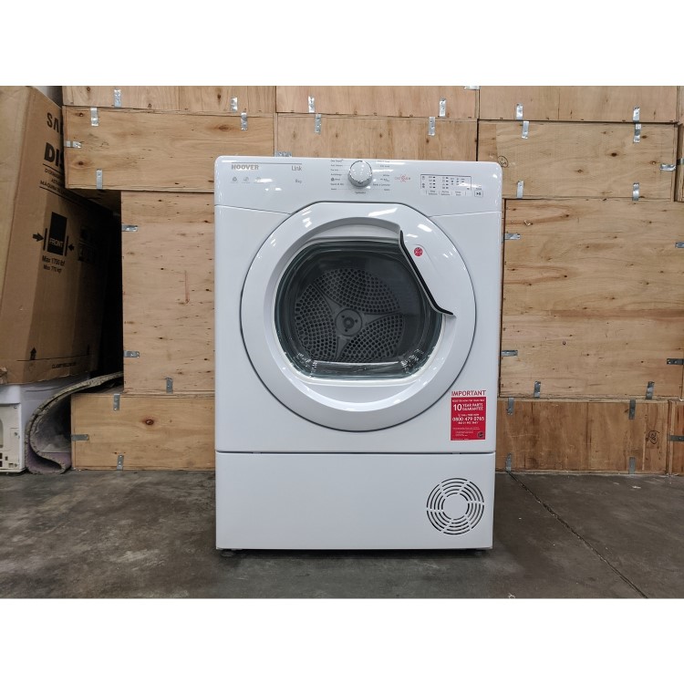 Refurbished Hoover HLC8LG-80 Freestanding Condenser 8KG Tumble Dryer White