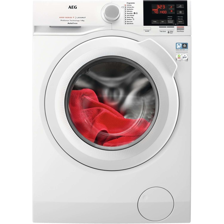 Refurbished AEG L6FBG841CA 6000 Series 8KG 1400 Spin Freestanding Washing Machine - White