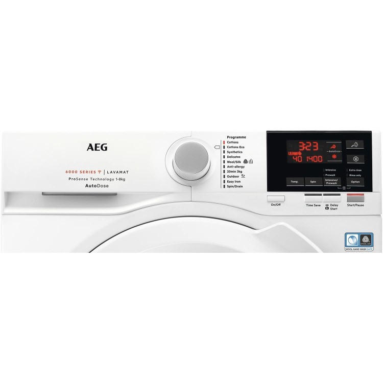 Refurbished AEG L6FBG841CA 6000 Series 8KG 1400 Spin Freestanding Washing Machine - White