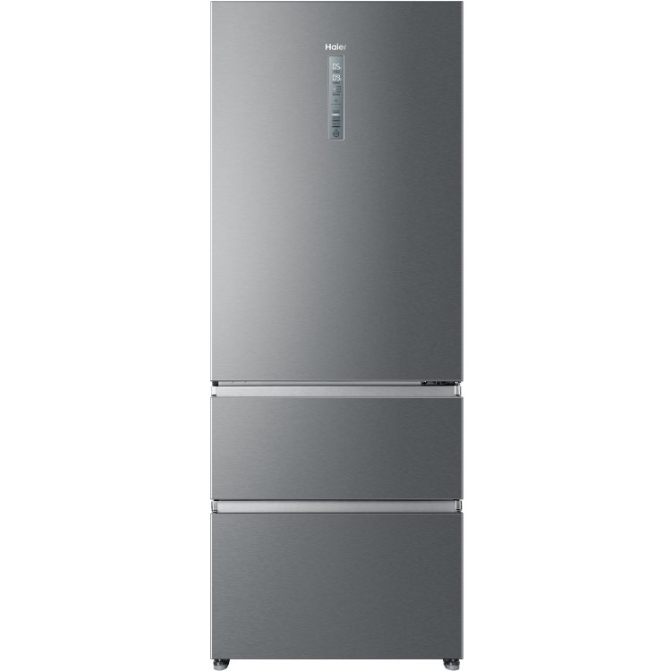 Refurbished Haier A3FE743CPJ Freestanding 431 Litre 70/30 Frost Free Fridge Freezer Silver
