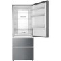 Refurbished Haier A3FE743CPJ Freestanding 431 Litre 70/30 Frost Free Fridge Freezer Silver