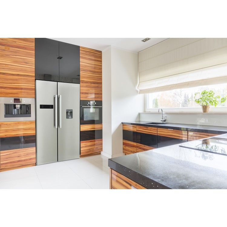 Refurbished Montpellier M520WDX Freestanding 510 Litre Frost Free American Style Fridge Freezer with Water Dispenser