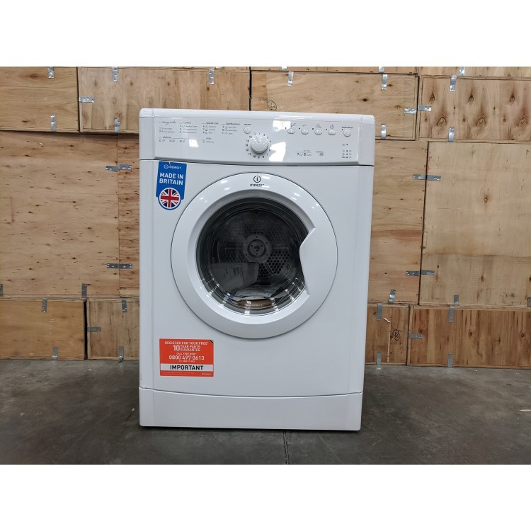 Refurbished Indesit IDVL75BR Freestanding Vented 7KG Tumble Dryer White