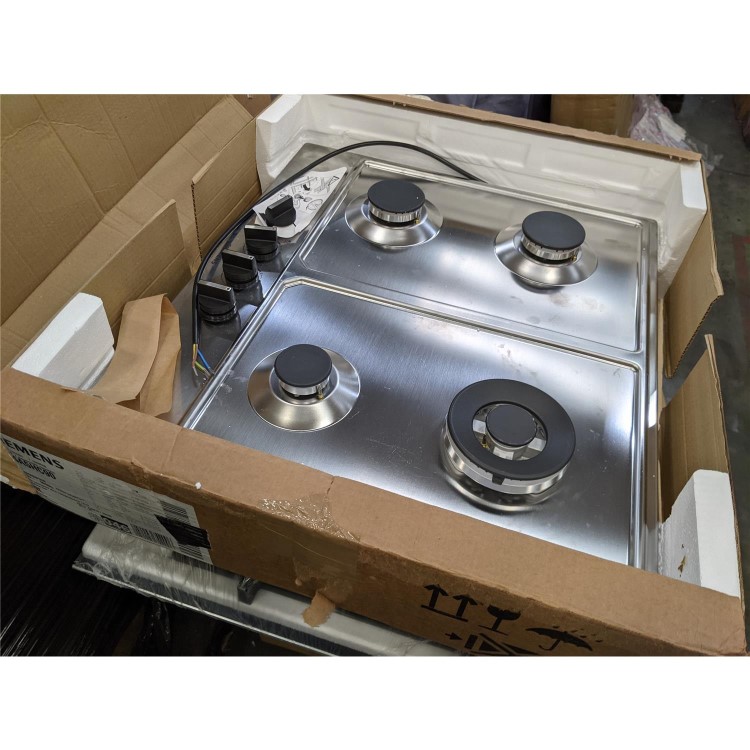 Refurbished Siemens EC6A5HC90 iQ500 60cm Four Burner Gas Hob - Stainless Steel