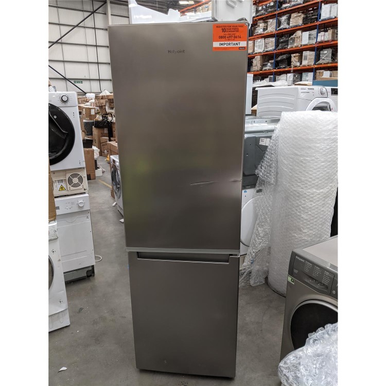 Refurbished Hotpoint H1NT811EOX1 339 Litre 60/40 Freestanding Fridge Freezer - Stainless steel