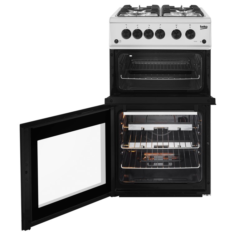 Refurbished Beko KDG582S 50cm Twin Cavity Gas Cooker Silver
