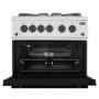 Refurbished Beko KDG582S 50cm Twin Cavity Gas Cooker Silver