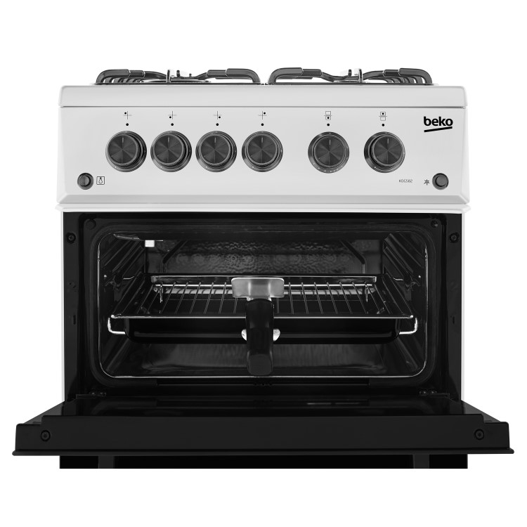 Refurbished Beko KDG582S 50cm Twin Cavity Gas Cooker Silver