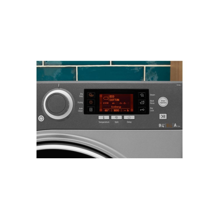 HOTPOINT RD966JGD 9kg Wash 6kg Dry 1600rpm Freestanding Washer Dryer - Graphite