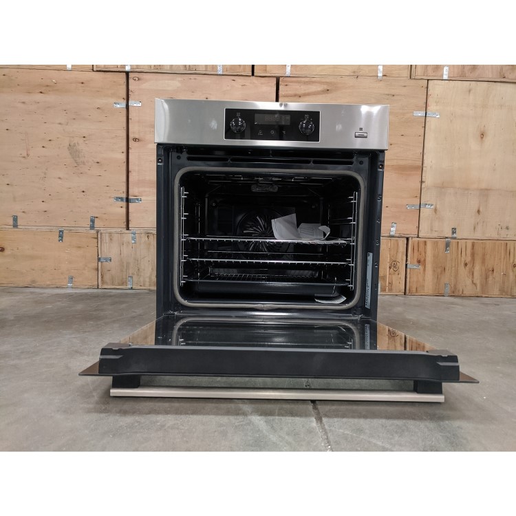 Refurbished AEG SteamBake BPS355020M Pyrolytic Self Cleaning 60cm Single Built In Electric Oven Stainless Steel