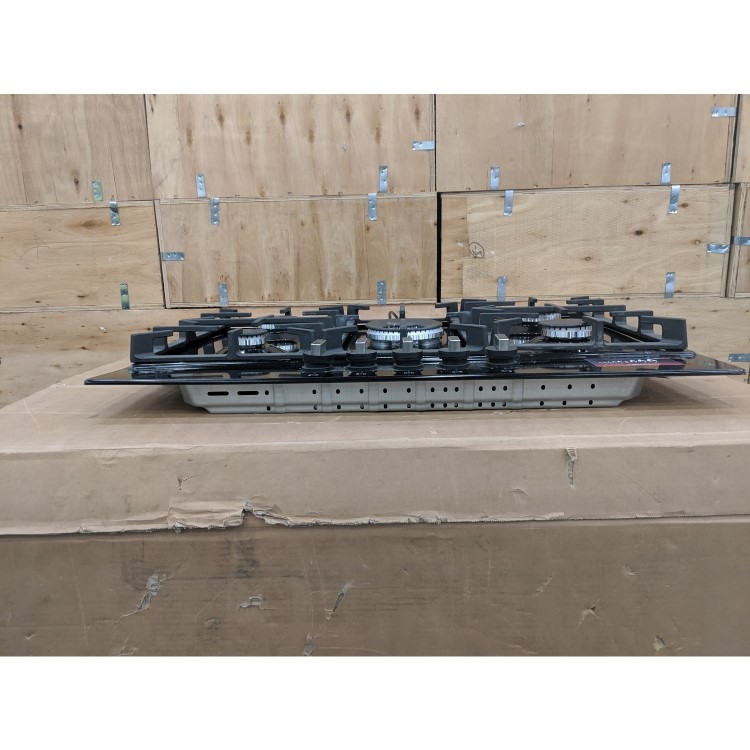Refurbished Neff N70 T27DS59S0 75cm 5 Burner Gas Hob Black With Cast Iron Pan Stands
