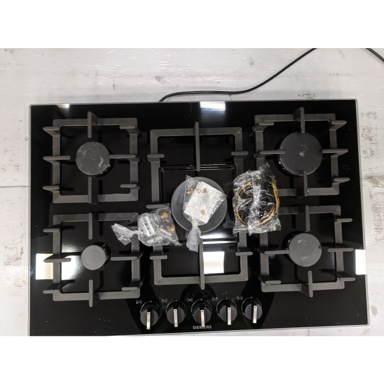 Refurbished Siemens iQ500 EP7A6QB90 75cm Gas on Glass 5 Burner Gas Hob Black