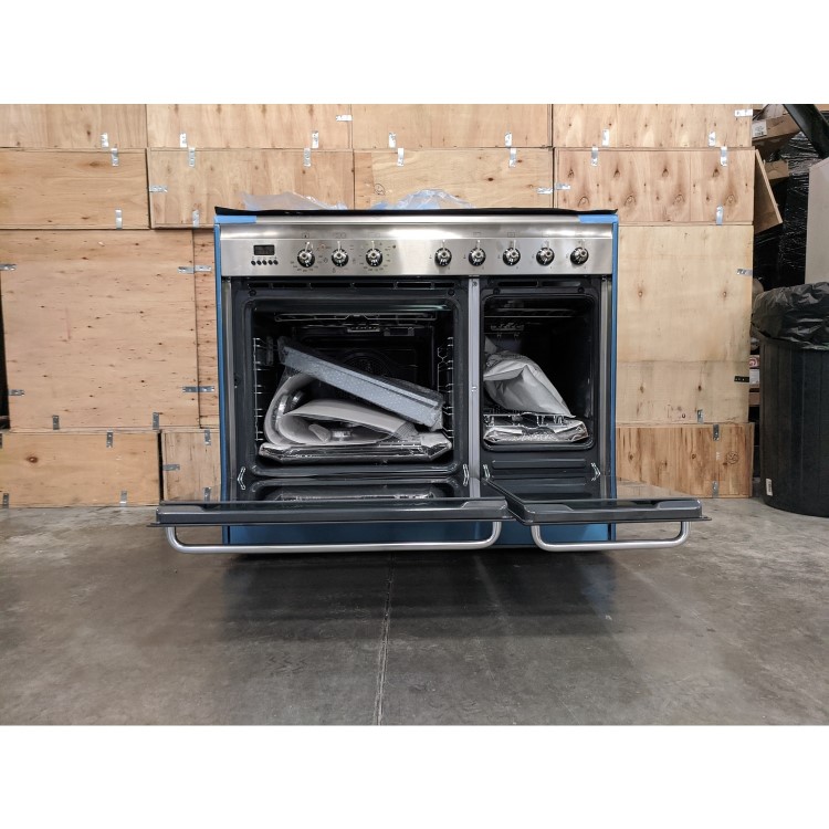Refurbished Smeg Cucina CC92MX9 90cm Dual Fuel Range Cooker Stainless Steel