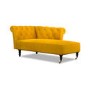 Mustard Yellow Velvet Chesterfield Chaise Longue Chair - Christiana