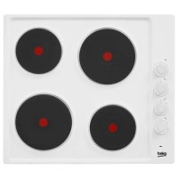 Beko 58cm Four Zone Solid Plate Hob - White Beko 58cm Four Zone Solid Plate Hob - White