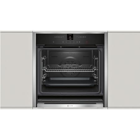 Refurbished Neff N70 B57CR22N0B Slide & Hide Pyrolytic Self Cleaning 60cm Single Built In Electric Oven Stainless Steel