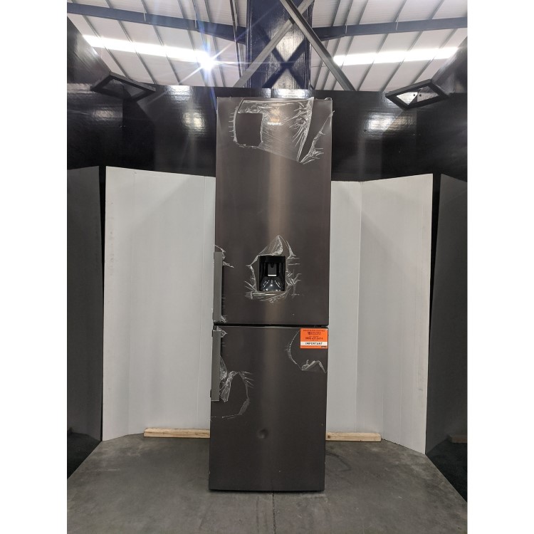 Refurbished Hotpoint H7T911AKSHAQUA1 Freestanding 360 Litre 70/30 Frost Free Fridge Freezer Inox