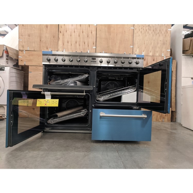 Refurbished Smeg Symphony SYD4110 110cm Dual Fuel Range Cooker Stainless Steel