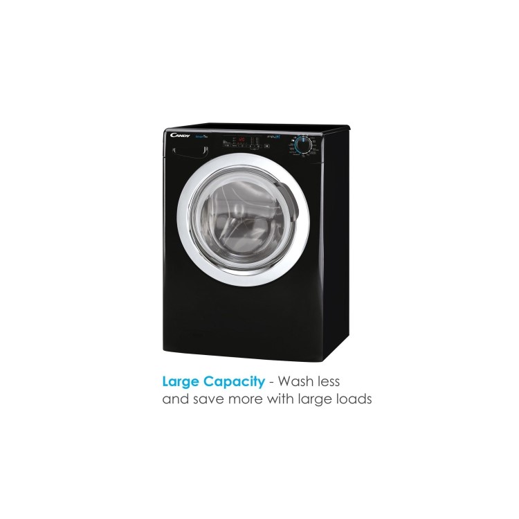 Refurbished Candy Smart Pro CSO14103TWCBE-80 Freestanding 10KG 1400 Spin Washing Machine Black