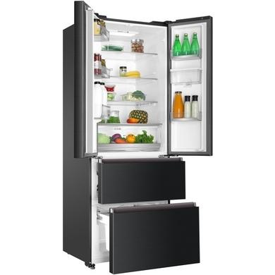 Refurbished Haier HB16WSNAA Freestanding 422 Litre 70/30 American Fridge Freezer Graphite