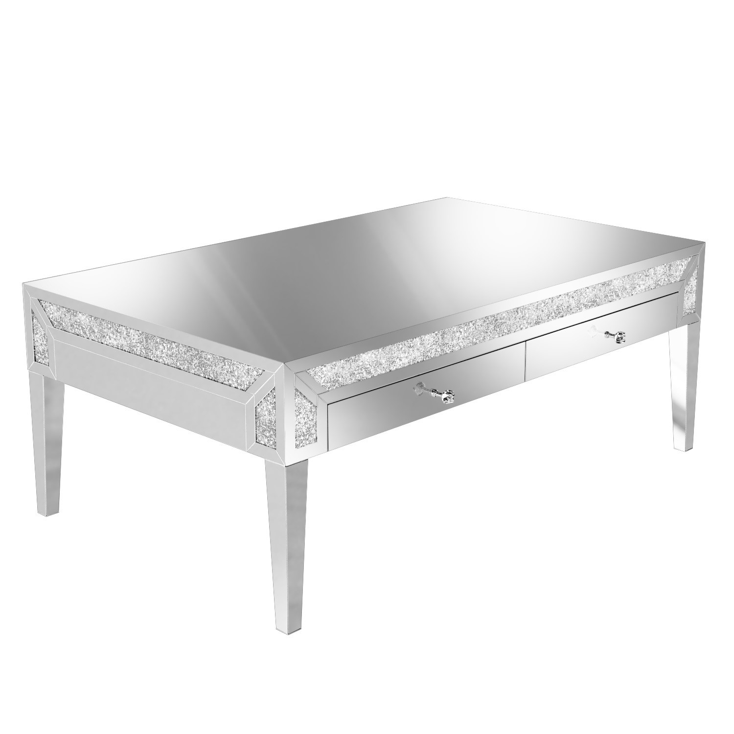 Mirrored Coffee Table With Drawers Crystal Finish Jade Boutique Itdirect Ie Mirrored Coffee Table With Drawers, Mirrored Coffee Table Ireland