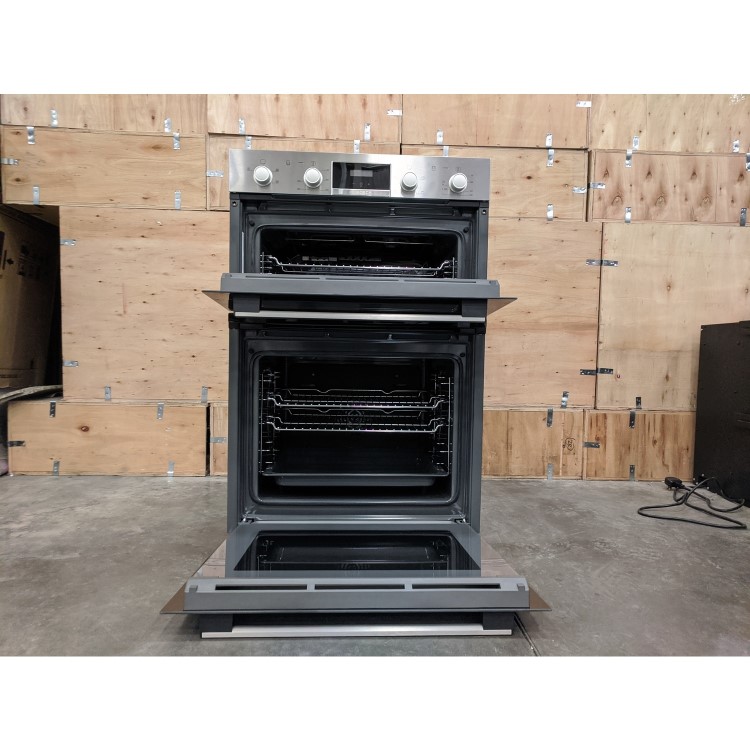 Refurbished Bosch Serie 2 MHA133BR0B 60cm Double Built In Electric Oven Stainless Steel