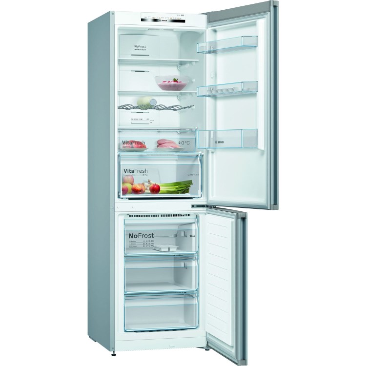 Refurbished Bosch KGN36VLEAG 324 Litre 60/40 Freestanding Fridge Freezer - Stainless steel look