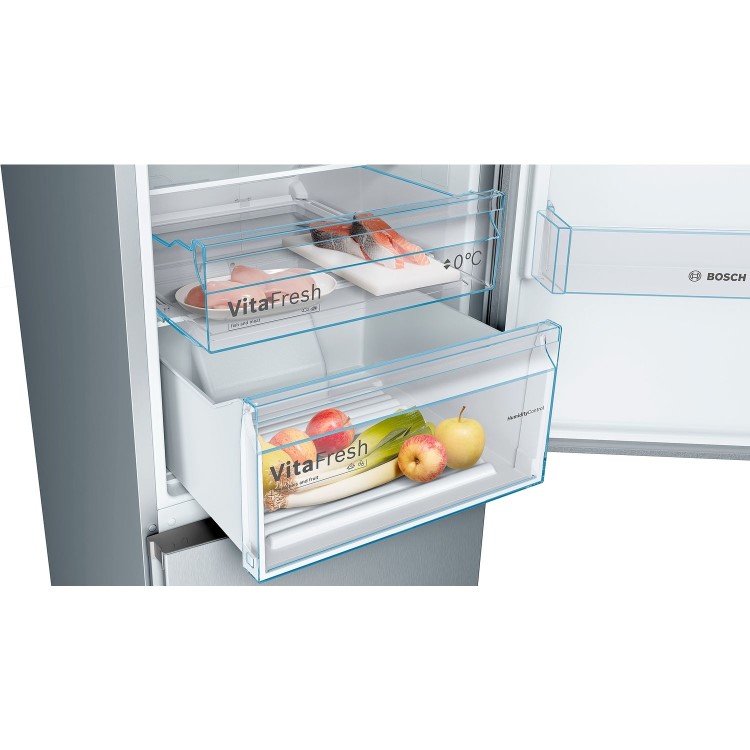 Refurbished Bosch KGN36VLEAG 324 Litre 60/40 Freestanding Fridge Freezer - Stainless steel look
