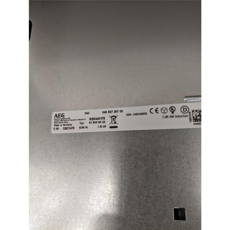 Refurbished AEG IKB64401FB 59cm 4 Zone Induction Hob with Bevelled Edge