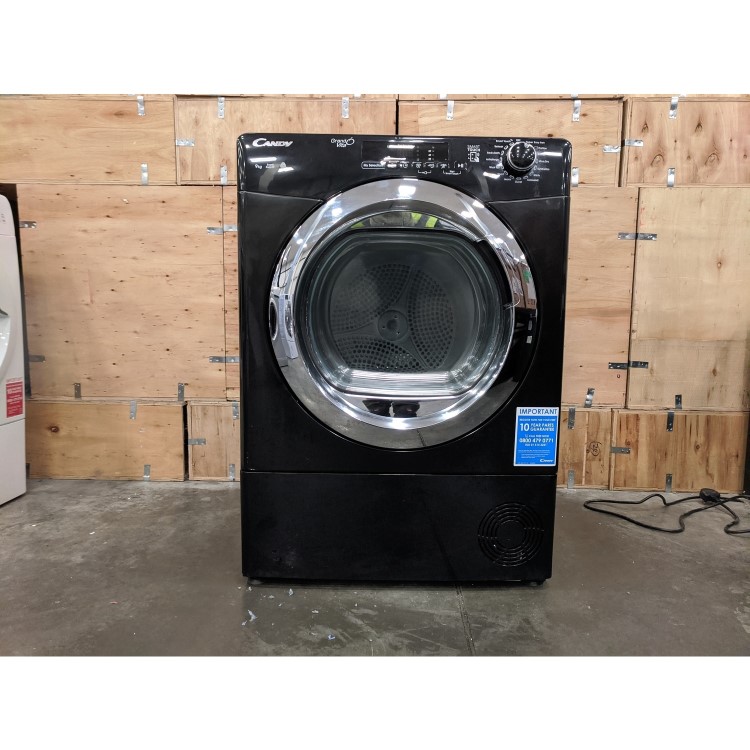 Refurbished Candy GVSC9DCGB-80 Freestanding Condenser 9KG Tumble Dryer Black