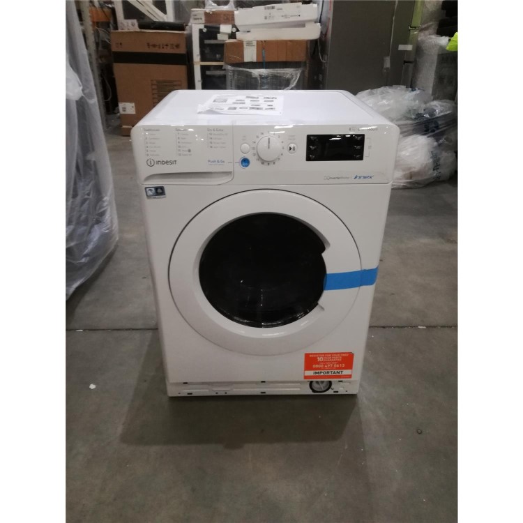 Refurbished Indesit BDE861483XWUKN Freestanding 8/6KG 1400 Spin Washer Dryer White