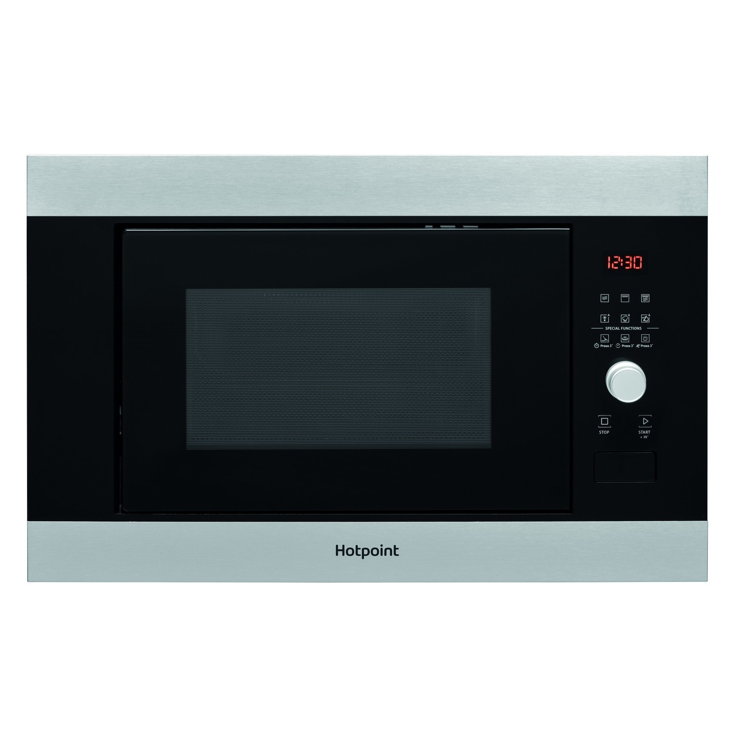 Hotpoint 25L 900W Built-in Microwave with Grill - Stainless Steel