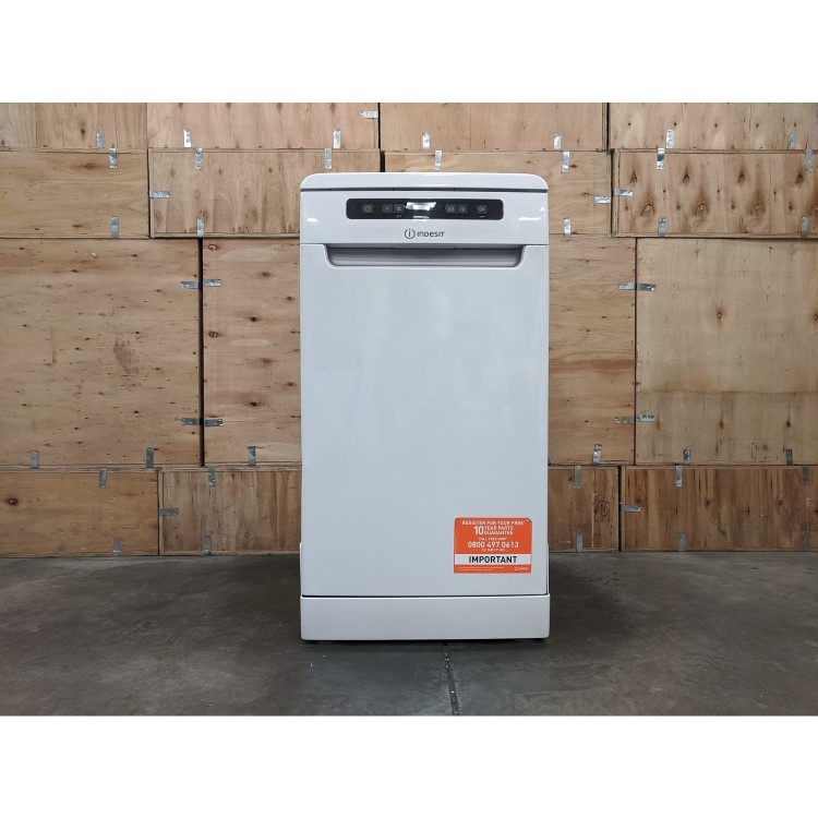 Refurbished Indesit DSFO3T224ZUKN 10 Place Slimline Freestanding Dishwasher White