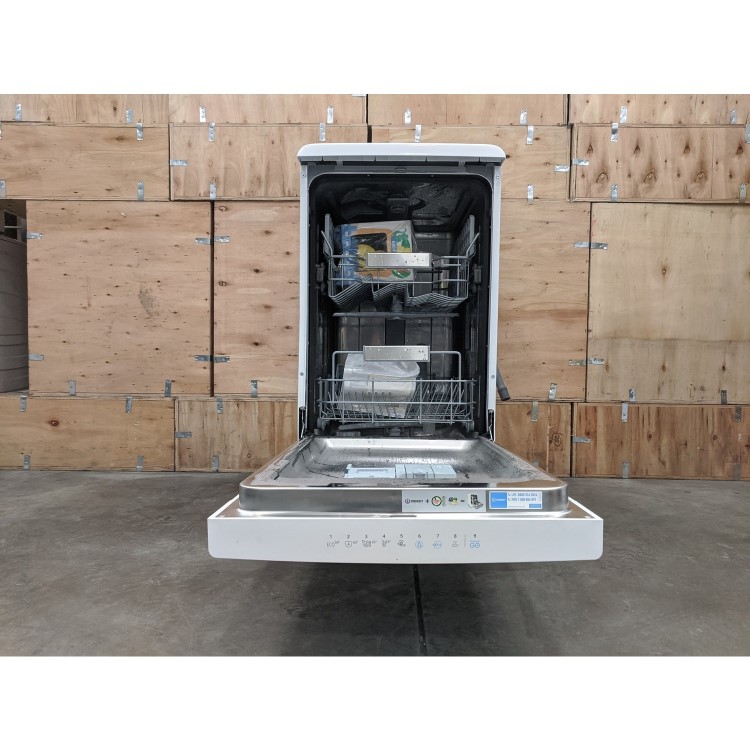 Refurbished Indesit DSFO3T224ZUKN 10 Place Slimline Freestanding Dishwasher White