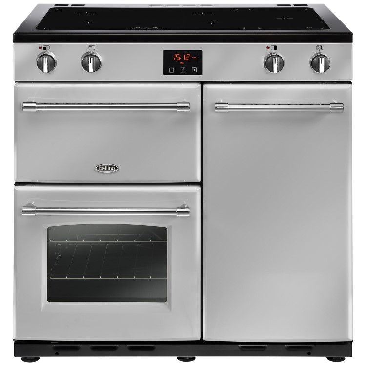 Belling Farmhouse 90Ei 90cm Electric Range Cooker with Induction Hob - Silver