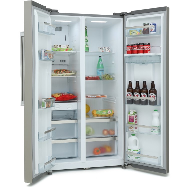 Montpellier 510 Litre American Fridge Freezer- Silver