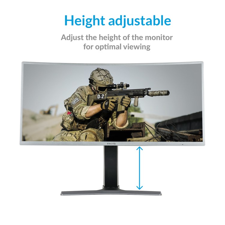 Refurbished electriQ WQHD HDR FreeSync 35'' 100Hz Curved UltraWide Gaming Monitor