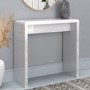 Narrow White High Gloss Console Table - Tiffany