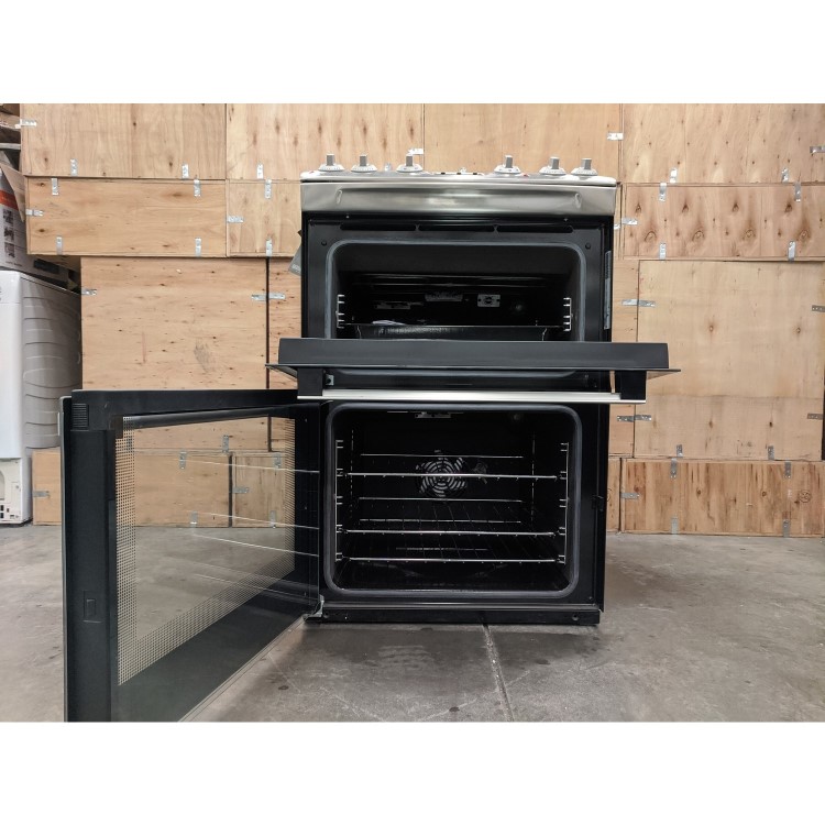 Refurbished Zanussi ZCI66250XA 60cm Double Oven Electric Cooker with Induction Hob Stainless Steel