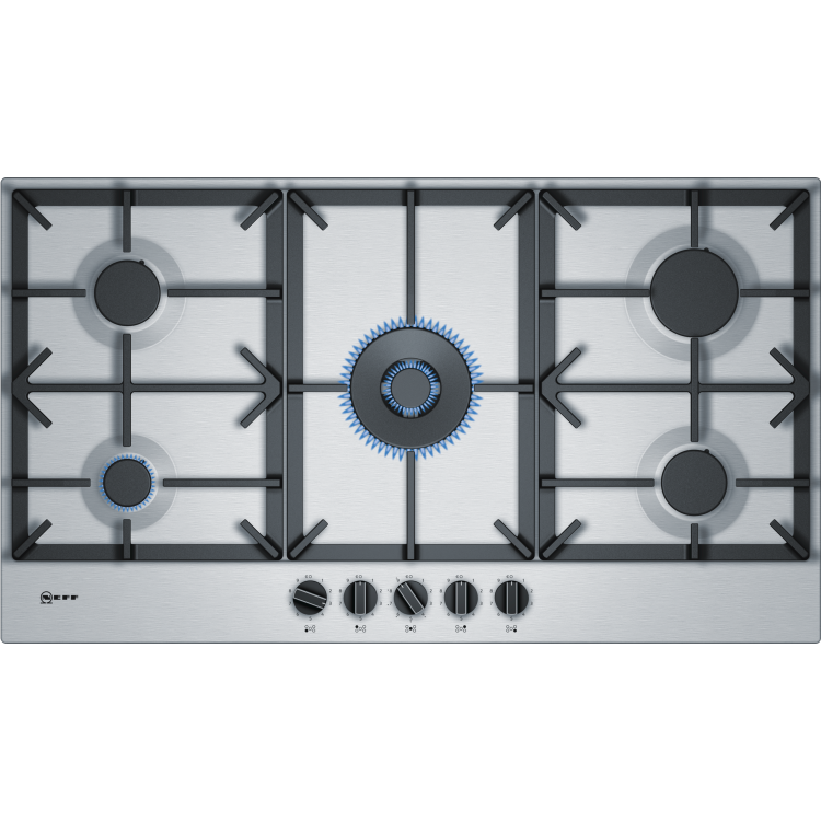 Neff N70 90cm 5 Burner Gas Hob - Stainless Steel