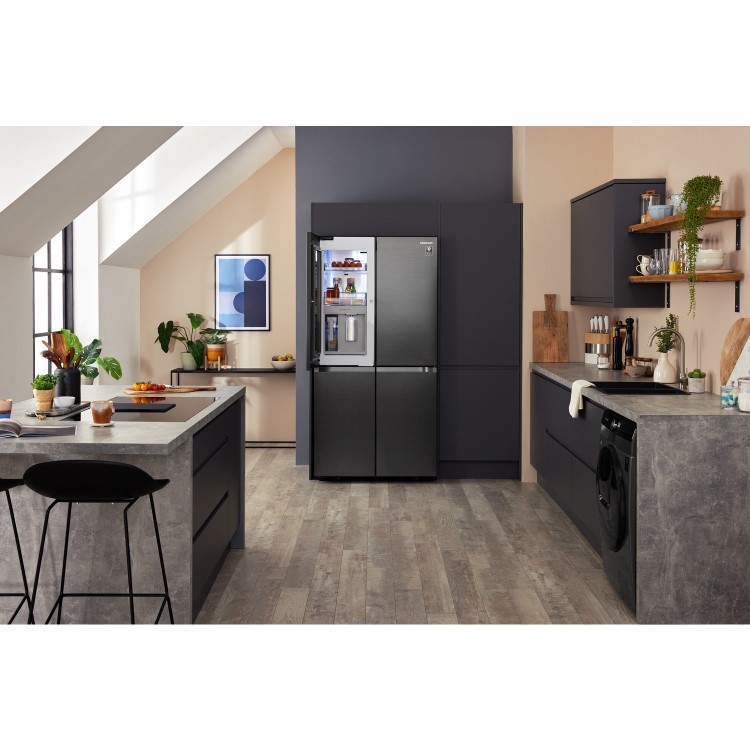Samsung 647 Litre Four Door American Fridge Freezer With Beverage Centre  - Black