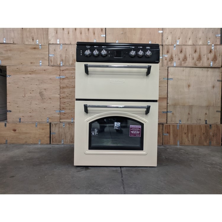Refurbished Leisure Classic CLA60CEC 60cm Double Oven Electric Cooker with Ceramic Hob Cream