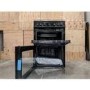 Refurbished Hotpoint HDM67G0CCB 60cm Double Oven Gas Cooker with Lid and Assisted Cleaning Black
