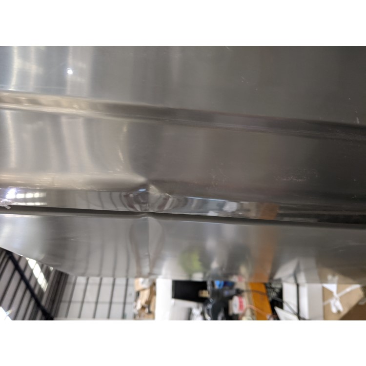 Refurbished Hotpoint FFU3DX1 446 Litre American Fridge Freezer - Stainless steel look