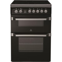 Indesit ID60C2K 60cm Double Oven Electric Cooker With Ceramic Hob - Black Indesit ID60C2K 60cm Double Oven Electric Cooker With Ceramic Hob - Black