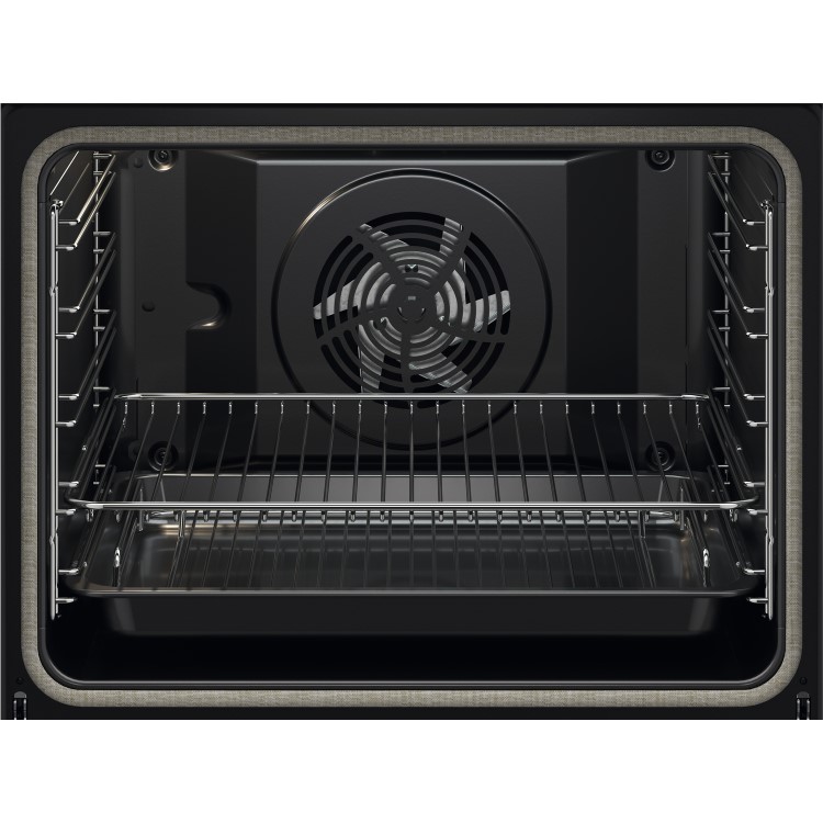 Refurbished Zanussi Series 60 ZOPNX6K2 60cm Single Built In SelfClean Electric Oven Black