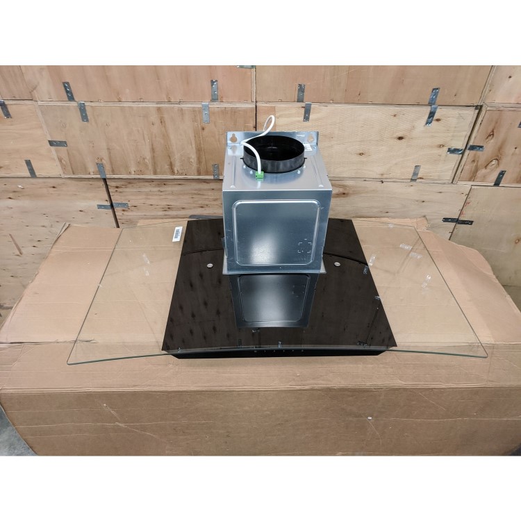 Refurbished Neff D94AFM1N0B 90cm Chimney Cooker Hood with Curved Glass Canopy Stainless Steel