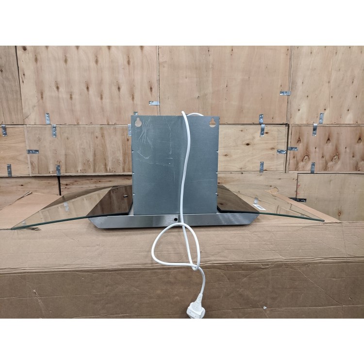 Refurbished Neff D94AFM1N0B 90cm Chimney Cooker Hood with Curved Glass Canopy Stainless Steel