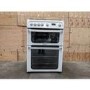 Refurbished Hotpoint Ultima HUG61P 60cm Double Oven Gas Cooker White